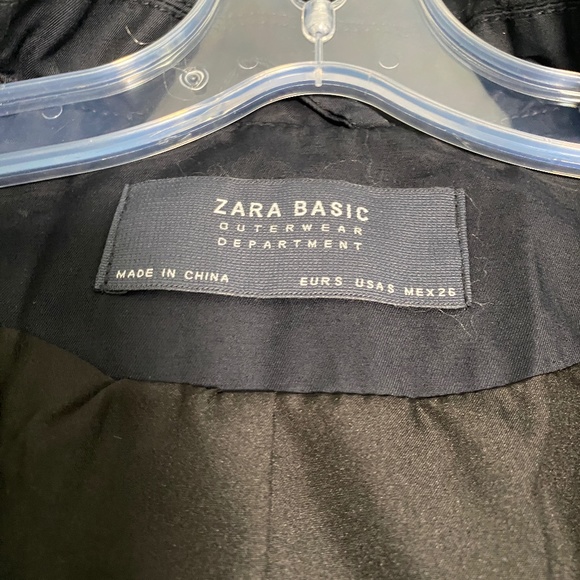 ZARA Basic Outerwear - NAVY - Topcoat - Size Small - Like New - Picture 2 of 3
